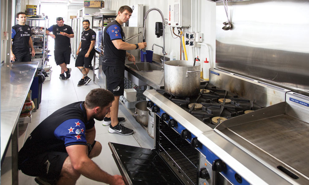 Moffat Emirates NZ team kitchen