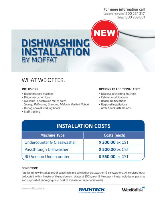 Moffat Dishwashing Installation Moffat