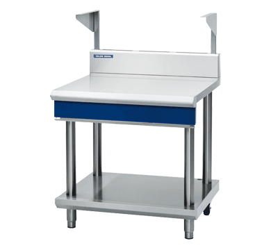 blue seal evolution series b90s-ls - 900mm bench top with salamander support  leg stand