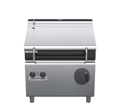 waldorf cue bp8080el-c0 900mm electric bratt pan manual lift with low splashback