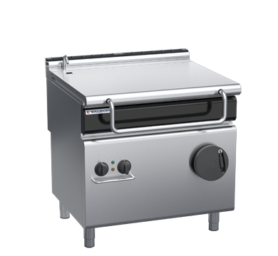 waldorf cue bp8080el-c0 900mm electric bratt pan manual lift with low splashback