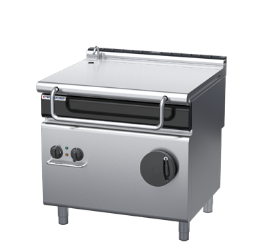 waldorf cue bp8080el-c0 900mm electric bratt pan manual lift with low splashback