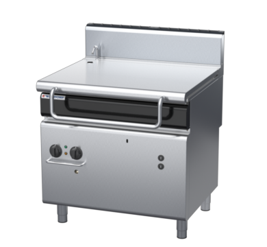 waldorf cue bp8080geh-c0 900mm gas bratt pan electric lift with high splashback