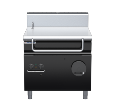 waldorf bold bp8080gh-b0 900mm gas bratt pan manual lift with high splashback