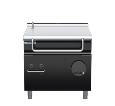 waldorf bold bp8080gl-b0 900mm gas bratt pan manual lift with low splashback