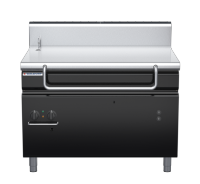 waldorf bold bp8120geh-b0 1200mm gas bratt pan electric lift with high splashback