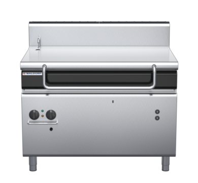 waldorf cue bp8120geh-c0 1200mm gas bratt pan with high splashback