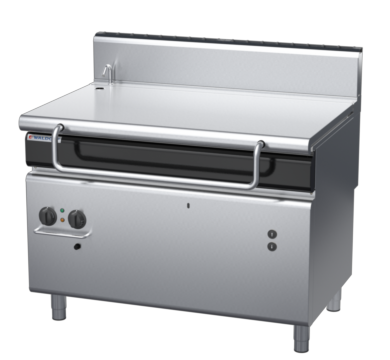 waldorf cue bp8120geh-c0 1200mm gas bratt pan with high splashback