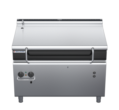 waldorf cue bp8120gel-c0 1200mm gas bratt pan electric lift with low splashback