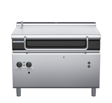 waldorf cue bp8120gel-c0 1200mm gas bratt pan electric lift with low splashback