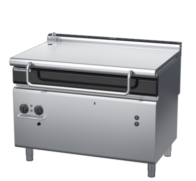 waldorf cue bp8120gel-c0 1200mm gas bratt pan electric lift with low splashback