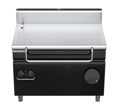 waldorf bold bp8120gh-b0 1200mm gas bratt pan manual lift with high splashback