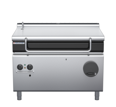 waldorf cue bp8120gl-c0 1200mm gas bratt pan manual lift with low splashback