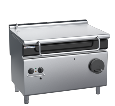 waldorf cue bp8120gl-c0 1200mm gas bratt pan manual lift with low splashback