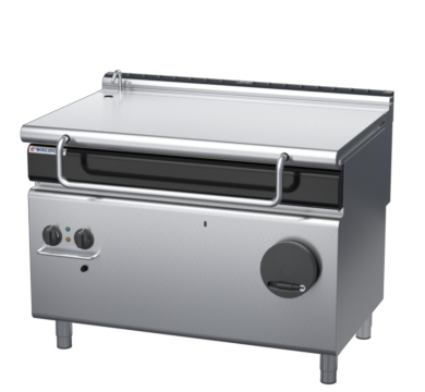 waldorf cue bp8120gl-c0 1200mm gas bratt pan manual lift with low splashback