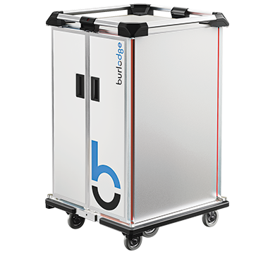 burlodge bsmart class-e shuttle short - trayed meal delivery transport trolley