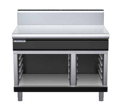 waldorf bold bt8120h-cb-b0 1200mm bench top on cabinet base and high splashback