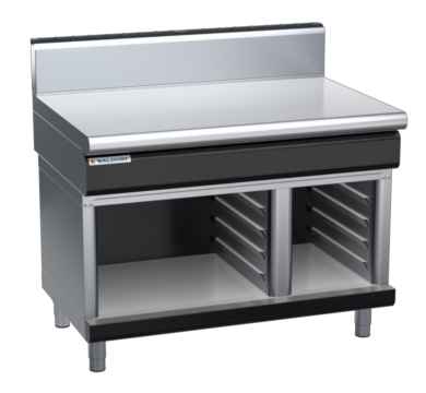waldorf bold bt8120h-cb-b0 1200mm bench top on cabinet base and high splashback