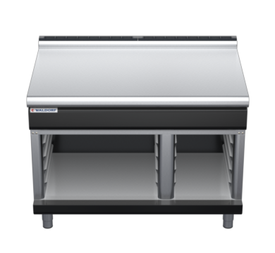 waldorf bold bt8120l-cb-b0 1200mm bench top on cabinet base and low splashback