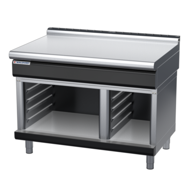 waldorf bold bt8120l-cb-b0 1200mm bench top on cabinet base and low splashback