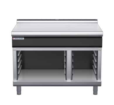 waldorf cue bt8120l-cb-c0 1200mm bench top on cabinet base and low splashback