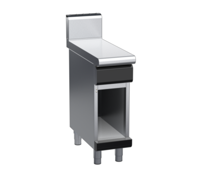 waldorf bold bt8300h-cb-b0 300mm bench top on cabinet base and high splashback