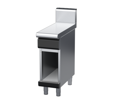 waldorf bold bt8300h-cb-b0 300mm bench top on cabinet base and high splashback