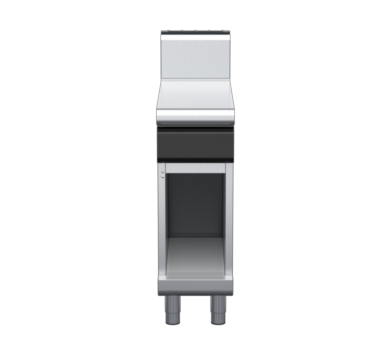 waldorf cue bt8300h-cb-c0 300mm bench top on cabinet base and high splashback
