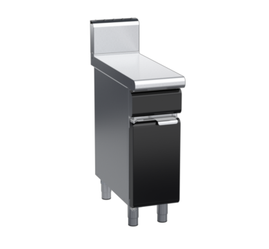 waldorf bold bt8300h-cd-b0 300mm bench top on cabinet base with door and high splashback