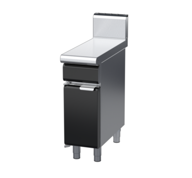 waldorf bold bt8300h-cd-b0 300mm bench top on cabinet base with door and high splashback