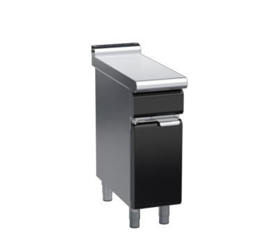 waldorf bold bt8300l-cd-b0 300mm bench top on cabinet base with door and low splashback