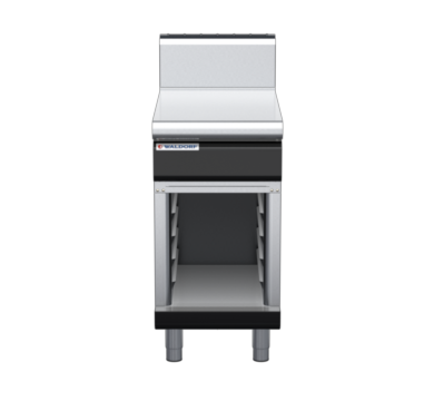 waldorf bold bt8450h-cb-b0 450mm bench top on cabinet base and high splashback