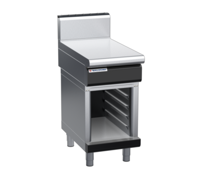 waldorf bold bt8450h-cb-b0 450mm bench top on cabinet base and high splashback