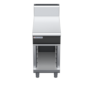 waldorf cue bt8450h-cb-c0 450mm bench top on cabinet base and high splashback