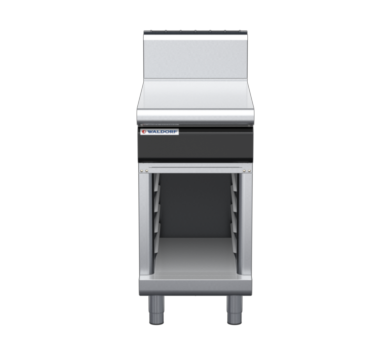 waldorf cue bt8450h-cb-c0 450mm bench top on cabinet base and high splashback