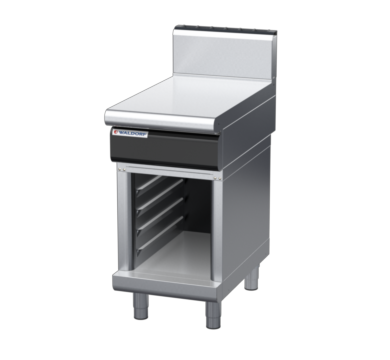 waldorf cue bt8450h-cb-c0 450mm bench top on cabinet base and high splashback