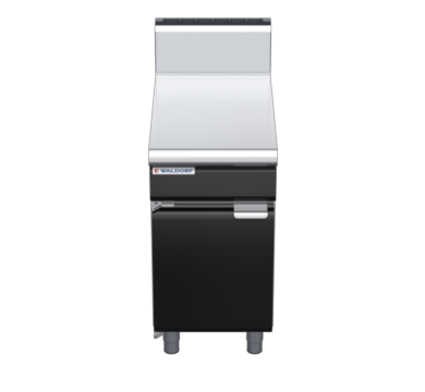 waldorf bold bt8450h-cd-b0 450mm bench top on cabinet base with door and high splashback