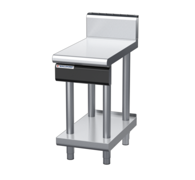 waldorf cue bt8450h-ls-c0 450mm bench top on leg stand and high splashback