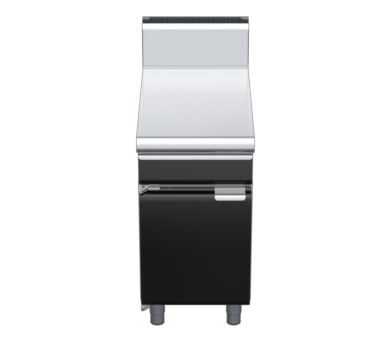 waldorf bold bt8450hdrw-cd-b0 450mm bench top with drawer on cabinet base with door and high splashback