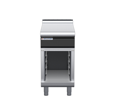 waldorf cue bt8450l-cb-c0 450mm bench top on cabinet base and low splashback