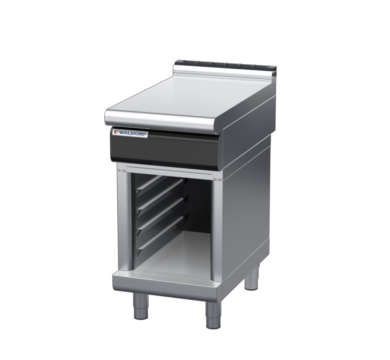 waldorf cue bt8450l-cb-c0 450mm bench top on cabinet base and low splashback