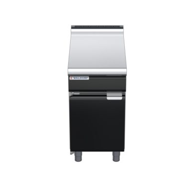 waldorf bold bt8450l-cd-b0 450mm bench top on cabinet base with door and low splashback