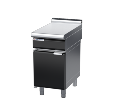 waldorf bold bt8450l-cd-b0 450mm bench top on cabinet base with door and low splashback