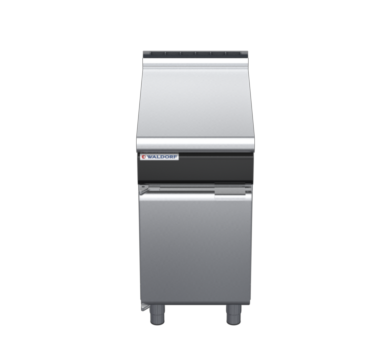waldorf cue bt8450l-cd-c0 450mm bench top on cabinet base with door and low splashback