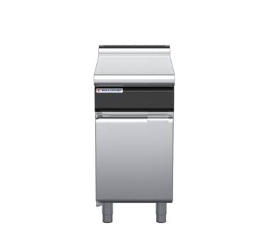 waldorf cue bt8450l-cd-c0 450mm bench top on cabinet base with door and low splashback