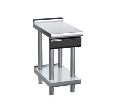 waldorf cue bt8450l-ls-c0 450mm bench top on leg stand and low splashback
