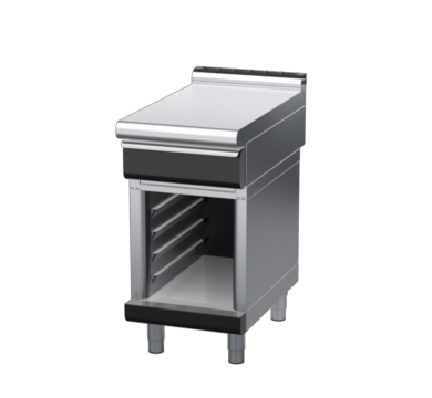 waldorf bold bt8450ldrw-cb-b0 450mm bench top on cabinet base and low splashback