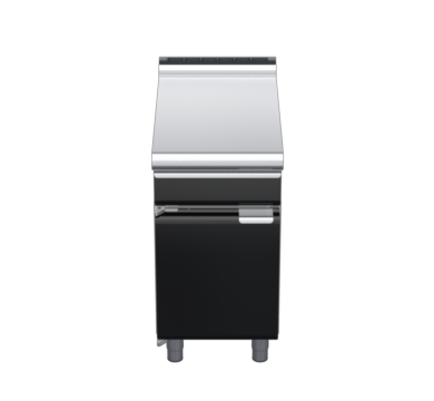 waldorf bold bt8450ldrw-cd-b0 450mm bench top with drawer on cabinet base with door and low splashback