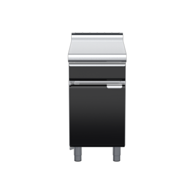 waldorf bold bt8450ldrw-cd-b0 450mm bench top with drawer on cabinet base with door and low splashback