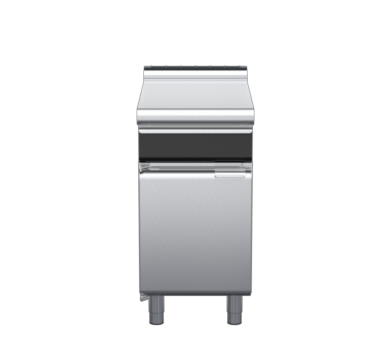 waldorf cue bt8450ldrw-cd-c0 450mm bench top with drawer on cabinet base with door and low splashback